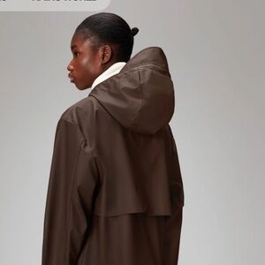 RAINS Fishtail Parka (Rain Jacket), Size S /Small in Wood
